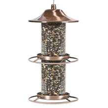 Load image into Gallery viewer, Copper Panorama Hanging Bird Feeder - 4.5 lb. Capacity

