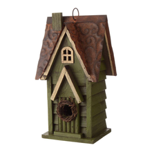 Load image into Gallery viewer, 12 in. H Distressed Solid Wood Birdhouse
